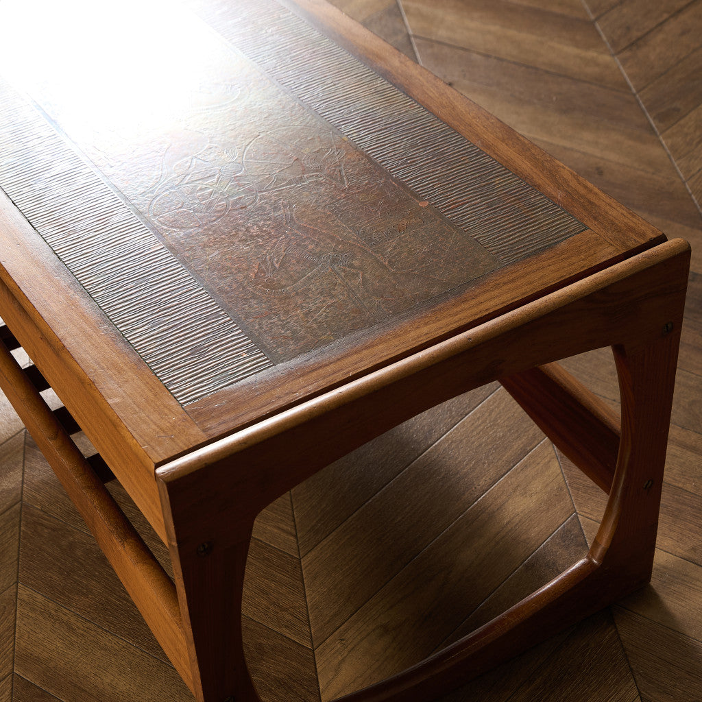 英国 ヴィンテージ 銅天板 センターテーブル #97172