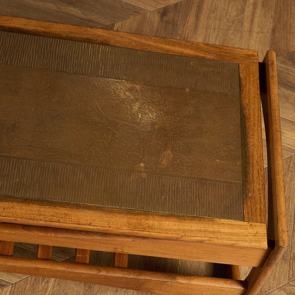 英国 ヴィンテージ 銅天板 センターテーブル #97172