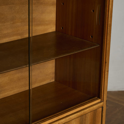 Cumbrae ヴィンテージ ナロー ガラス ブックケース 食器棚