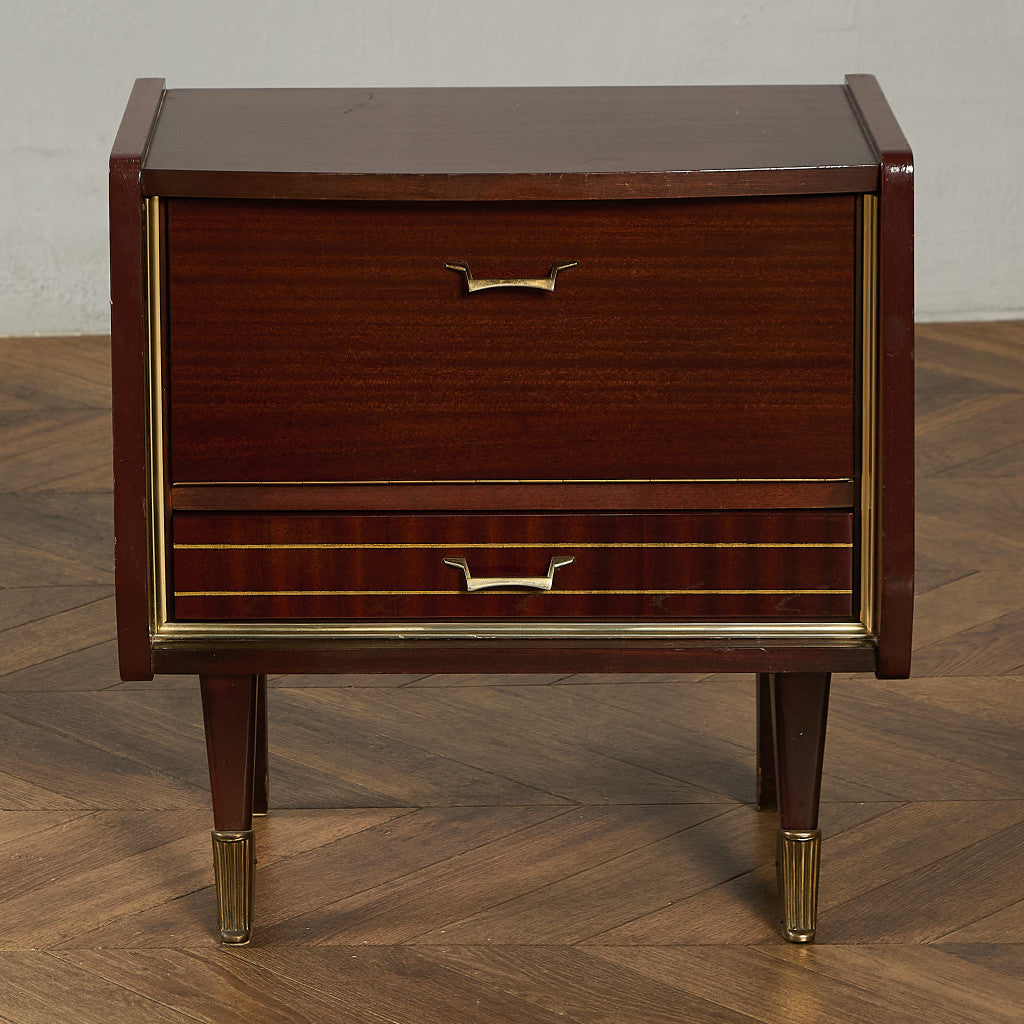 英国 ヴィンテージ ベッドサイド キャビネット