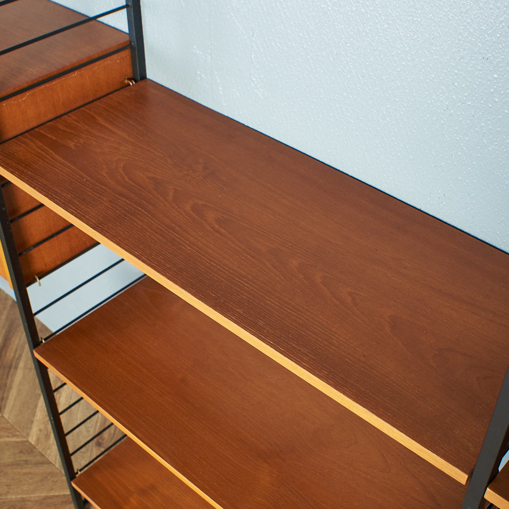 チェスト・キャビネット イギリス チーク ステイプルズ Staples ( Staples of Cricklewood ) Ladderax ウォールユニット シェルフ 飾り棚 本棚 キャビネット 2列 ラック ヴィンテージ ラダラックス #98408 ステイプルズ Staples ( Staples of Cricklewood ) Ladderax ウォール