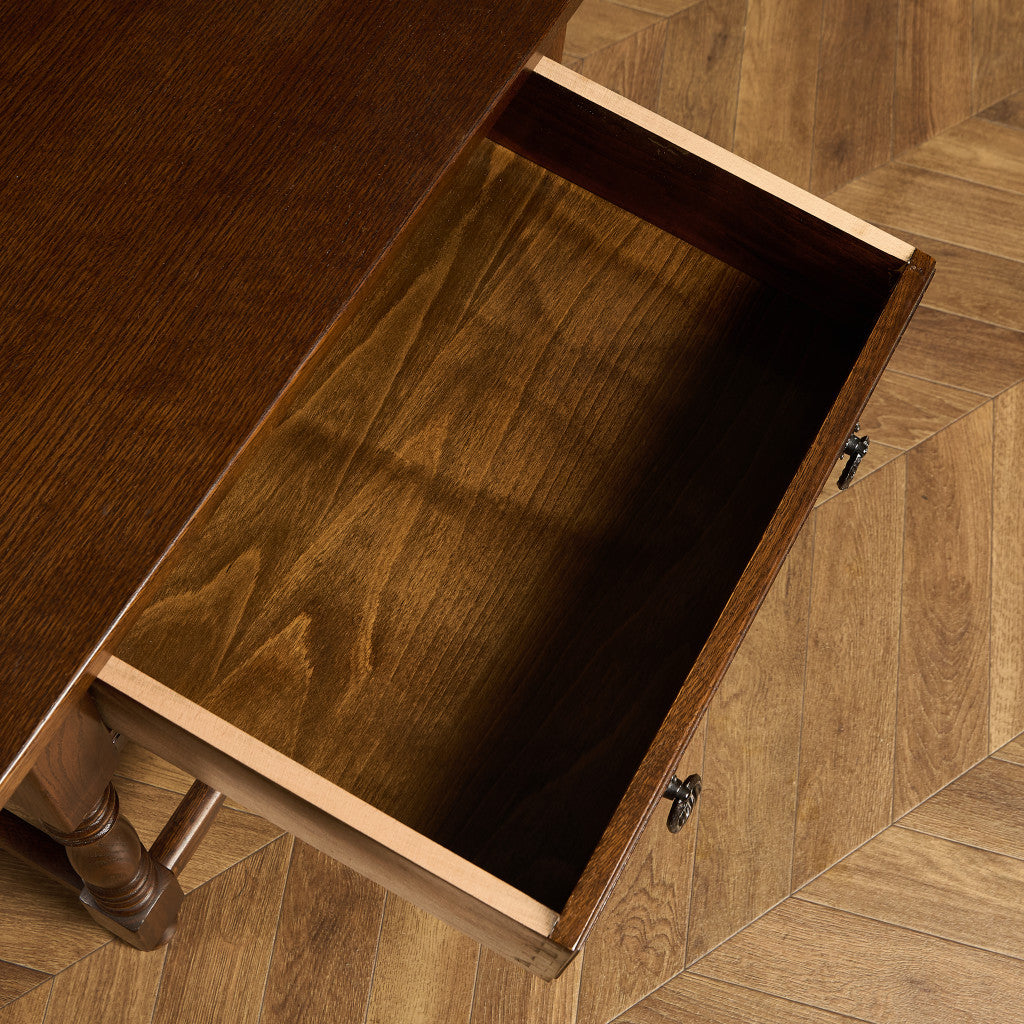 英国 クラシック オーク材 サイドテーブル