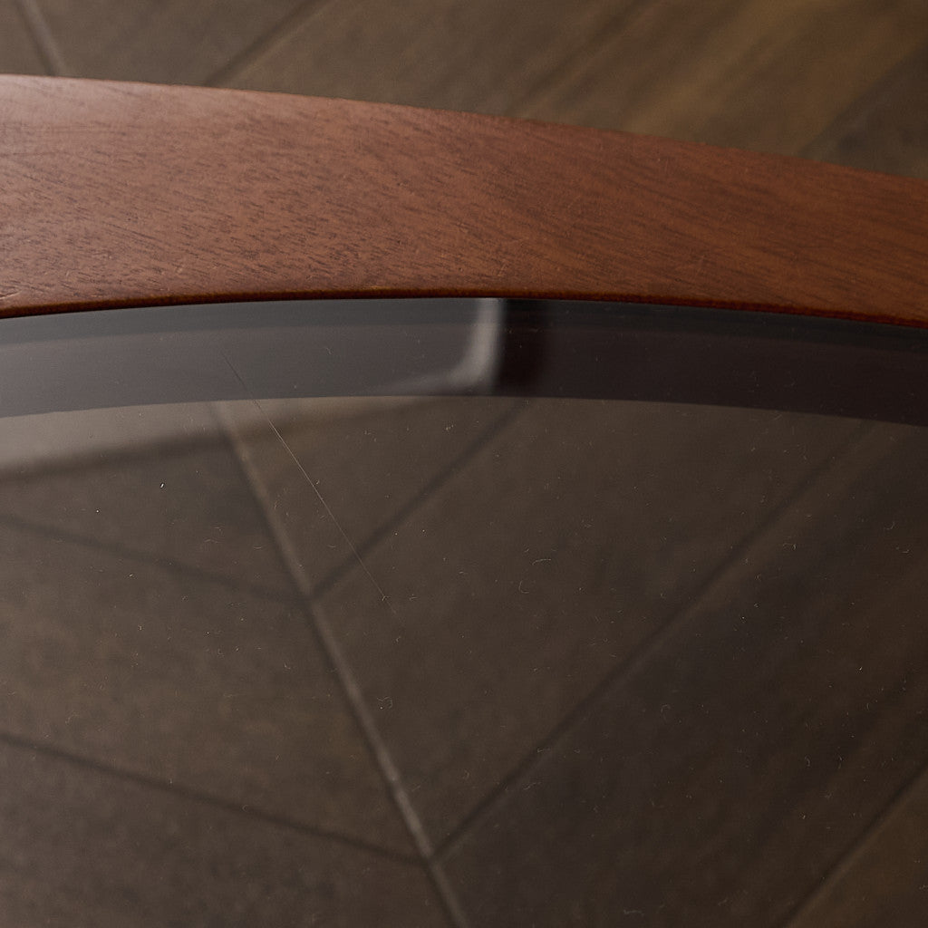 英国 ヴィンテージ スモーク ガラストップ コーヒーテーブル センターテーブル