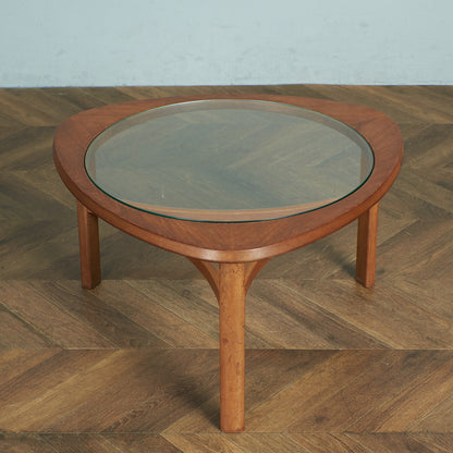 ヴィンテージ トライアングル ガラストップテーブル