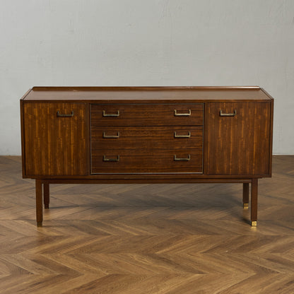 Brass-fitted Tola  ヴィンテージ サイドボード (4005)