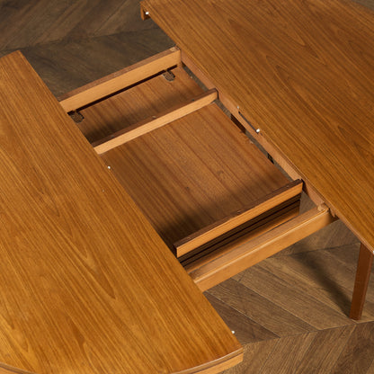 英国 ヴィンテージ エクステンション ラウンド ダイニングテーブル