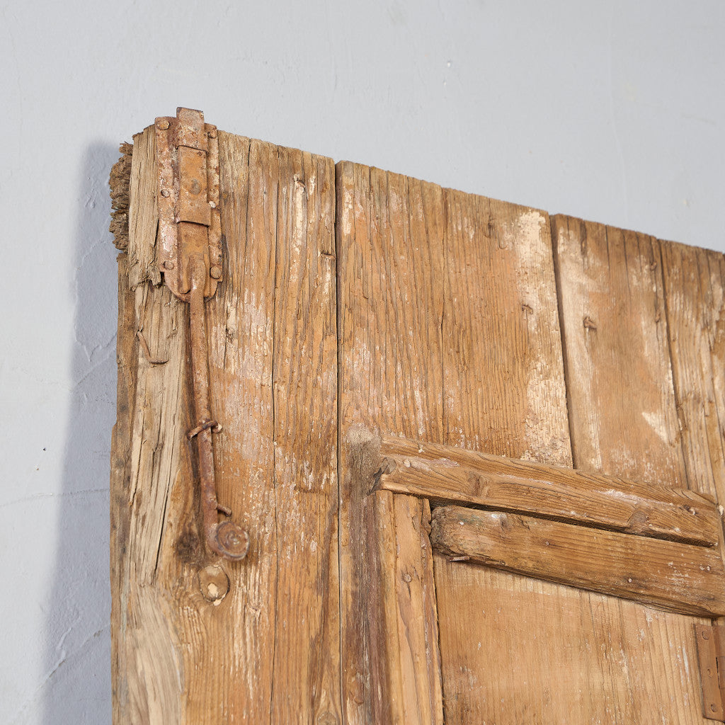 英国 アンティーク 両開き 鉄格子 ウッド ドア 2点セット