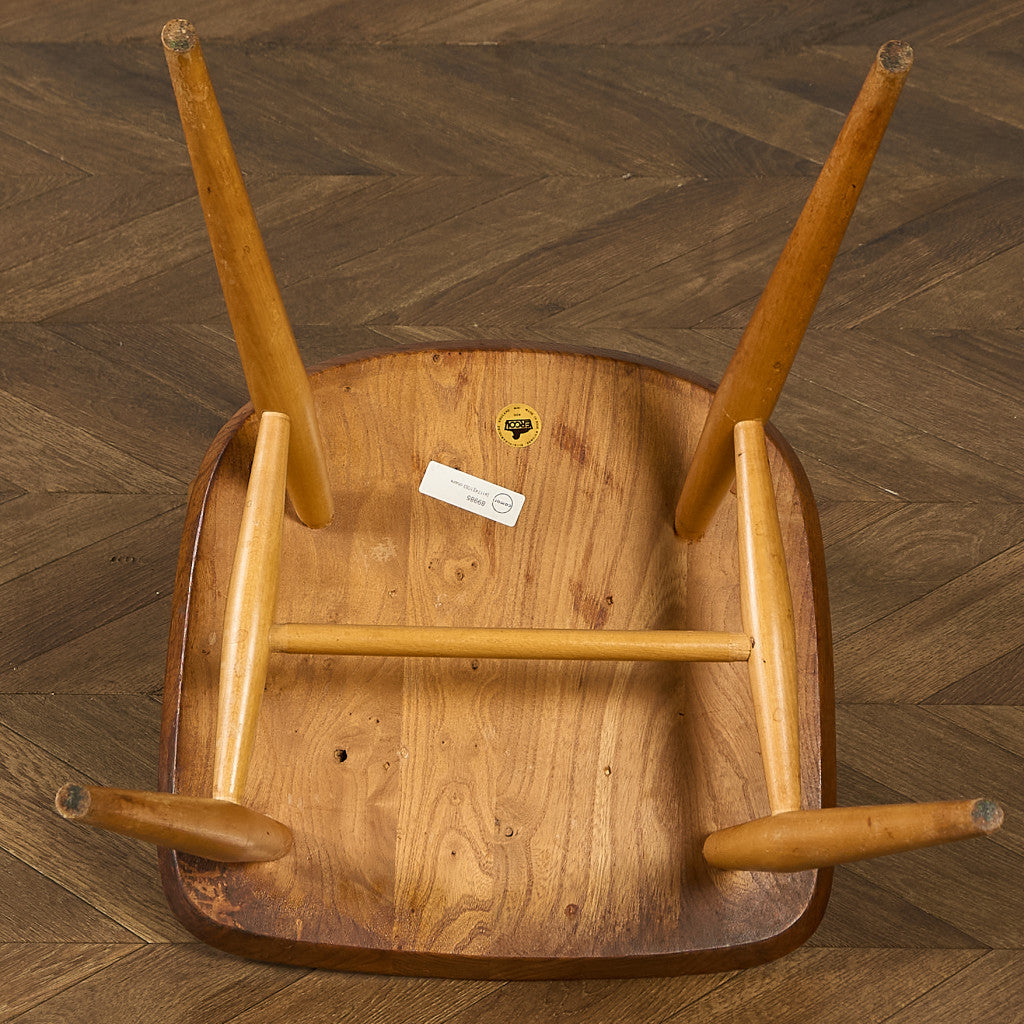 ヴィンテージ 4本 スポーク フープバックチェア ラウンドゴールドラベル