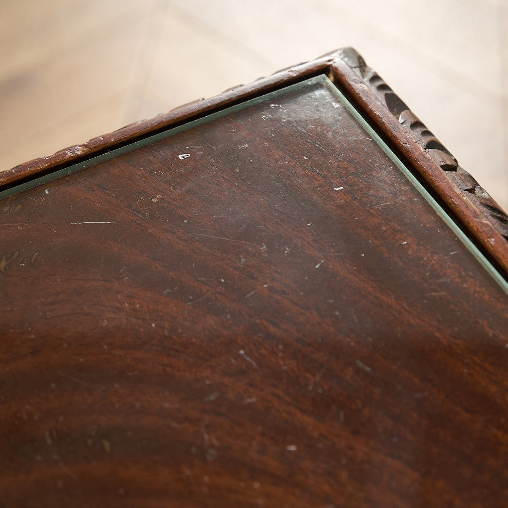 英国 クラシック ガラストップ ネストコーヒーテーブル センターテーブル