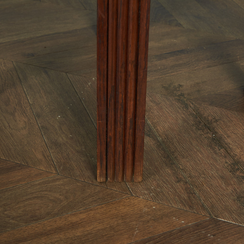 英国ヴィンテージ パーケットトップ サイドテーブル