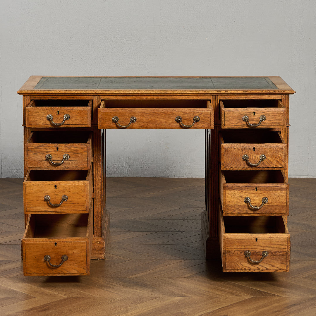 英国 クラシック 両袖デスク