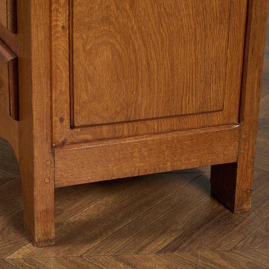 英国 クラシック オーク材 3段 チェスト