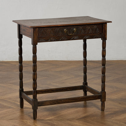 英国 クラシック オーク材 サイドテーブル