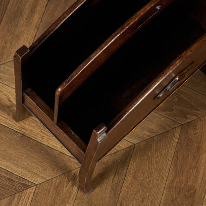 英国 クラシック オーク材 マガジンラック