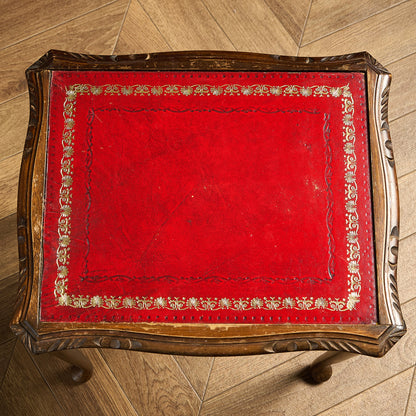 英国 クラシック ガラストップ ネストテーブル