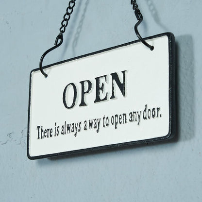 OPEN&CLOSED アイアンプレート