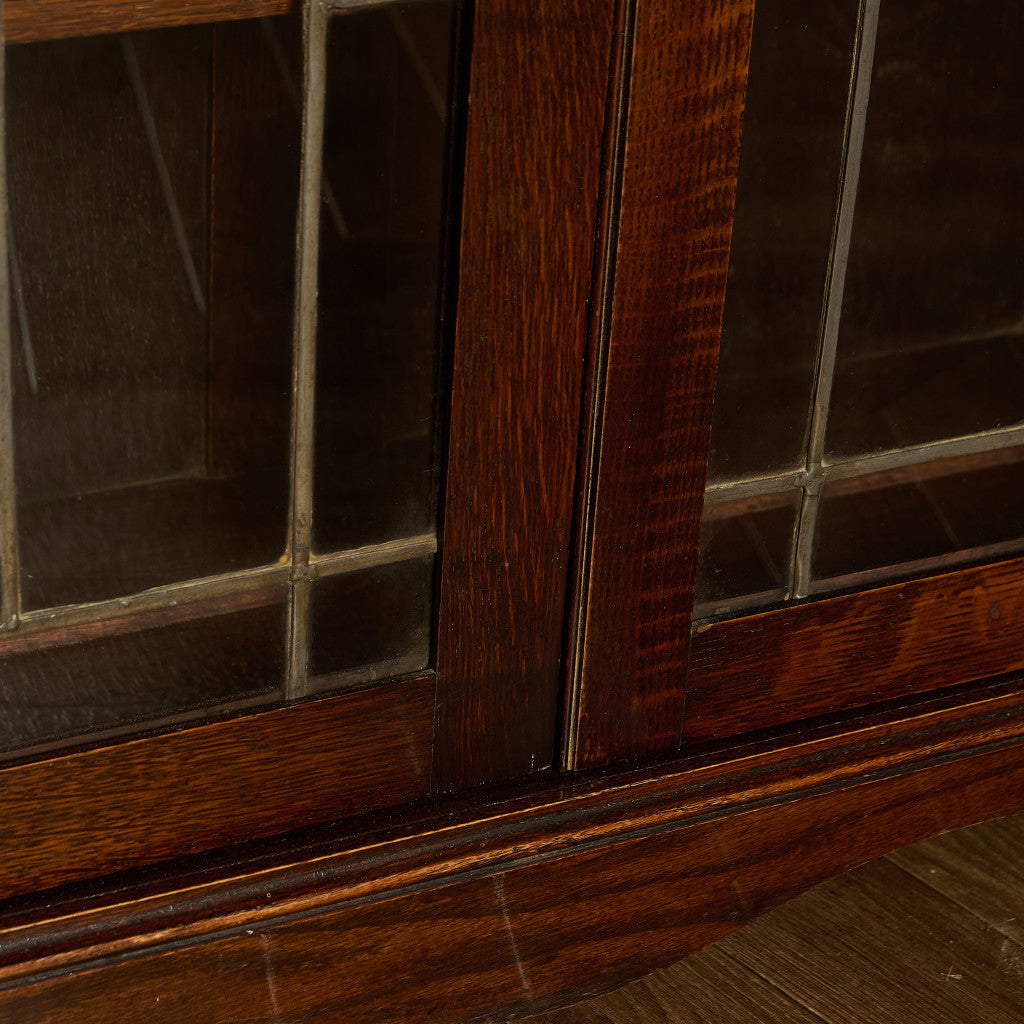 英国 クラシック オーク材 ブックケース 食器棚