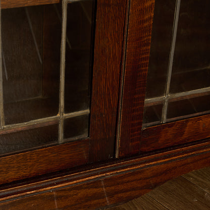 英国 クラシック オーク材 ブックケース 食器棚