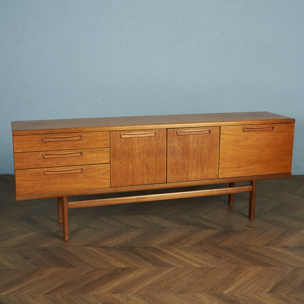 British Vintage Long Sideboard / Kitchen Cabinet #84054