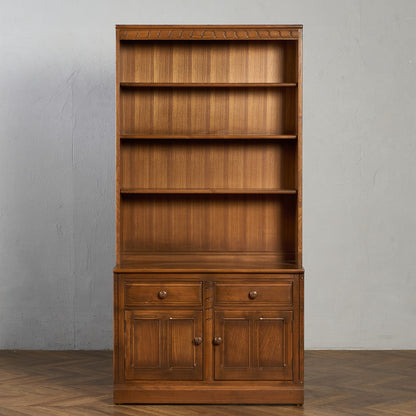 Old Colonial ヴィンテージ ブックシェルフ カップボード ラウンドゴールドラベル