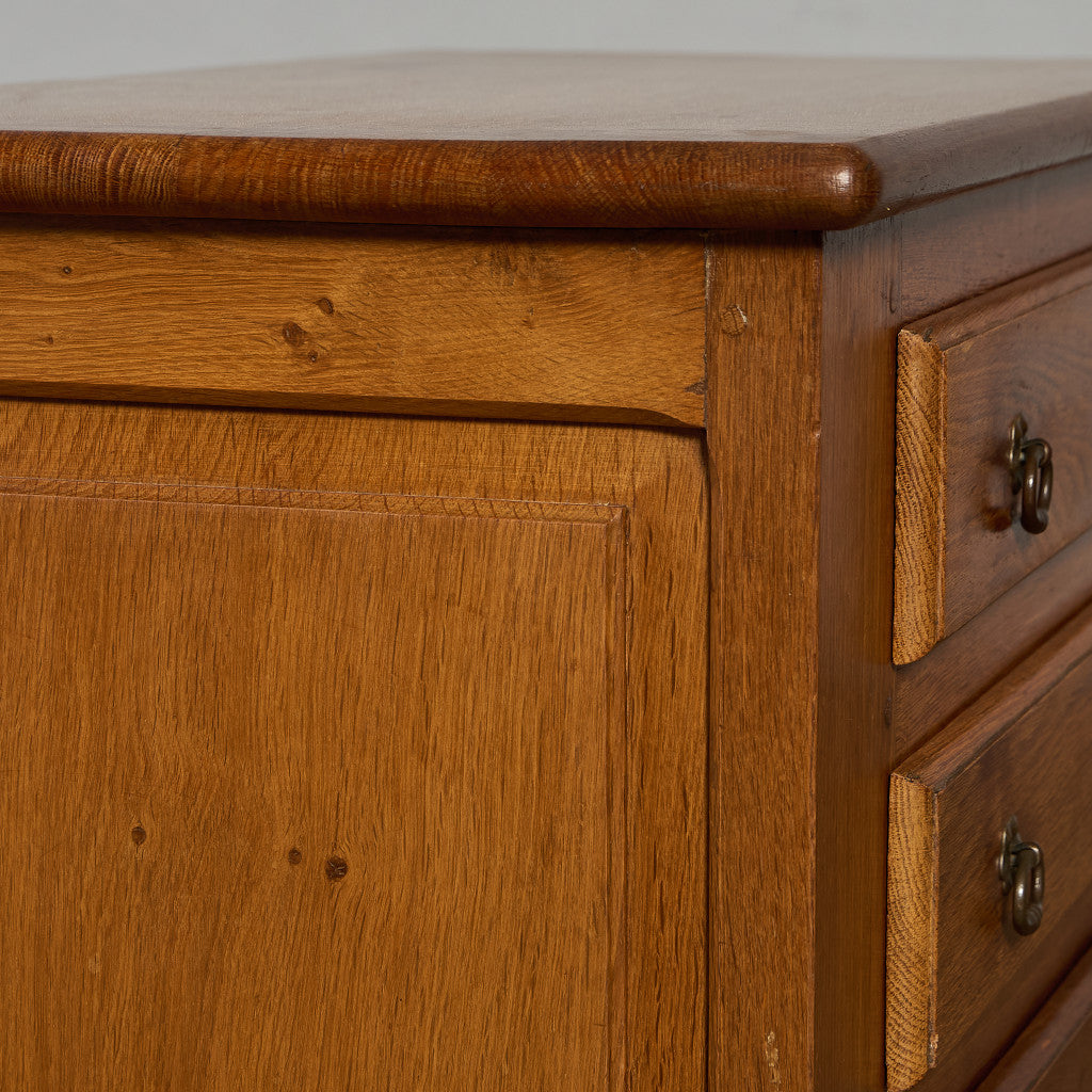 英国 クラシック オーク材 3段 チェスト