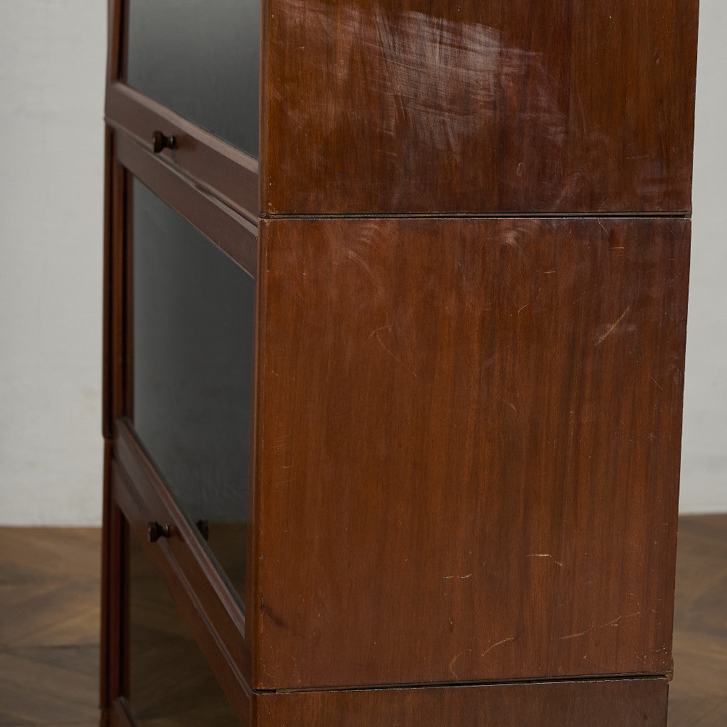 英国 クラシック 3段 スタッキング ブックケース