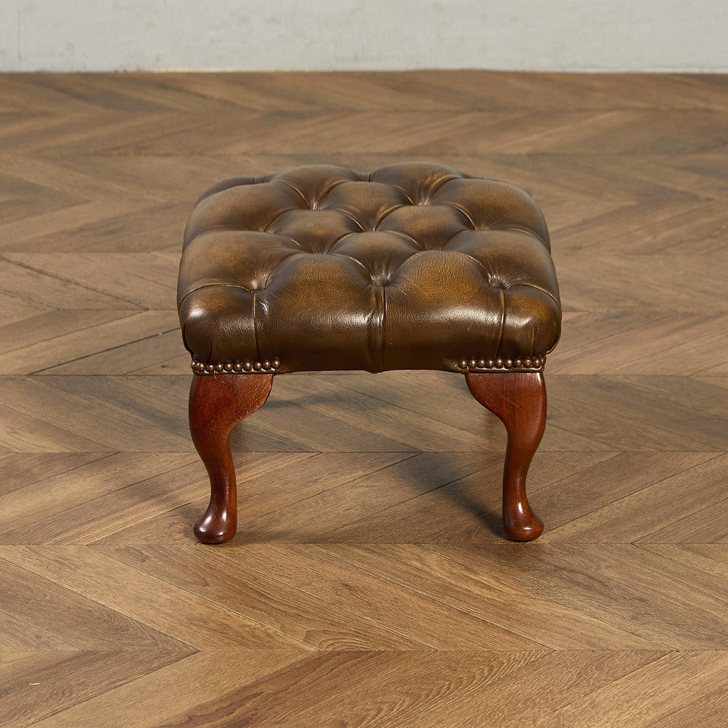 英国 クラシック チェスターフィールド スツール