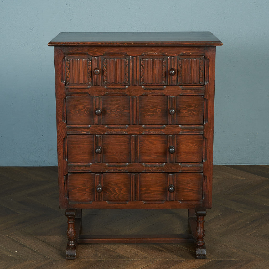 アーコール ERCOL オールドコロニアル 4段トールチェスト #82102
