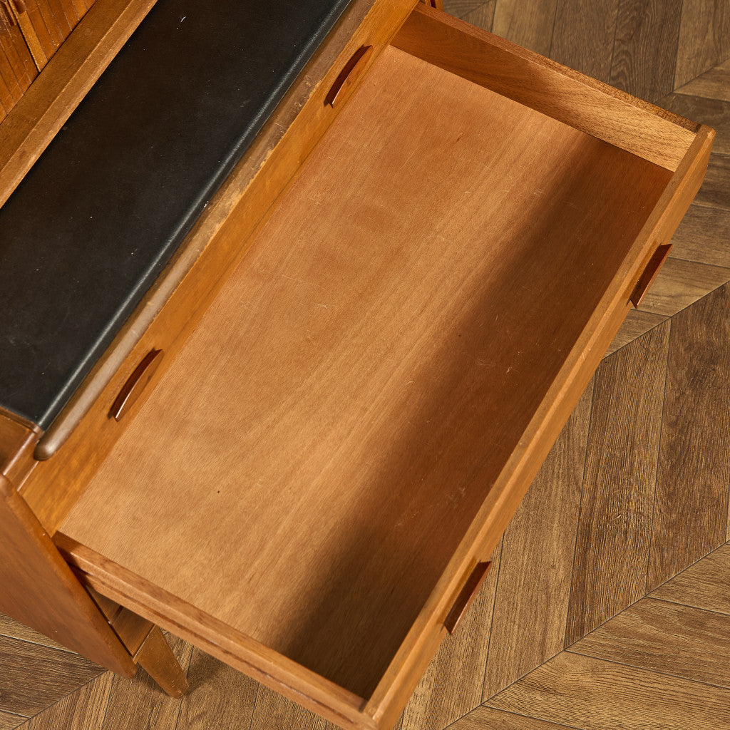 英国 ヴィンテージ 蛇腹扉 ライティングビューロー