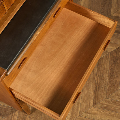 英国 ヴィンテージ 蛇腹扉 ライティングビューロー