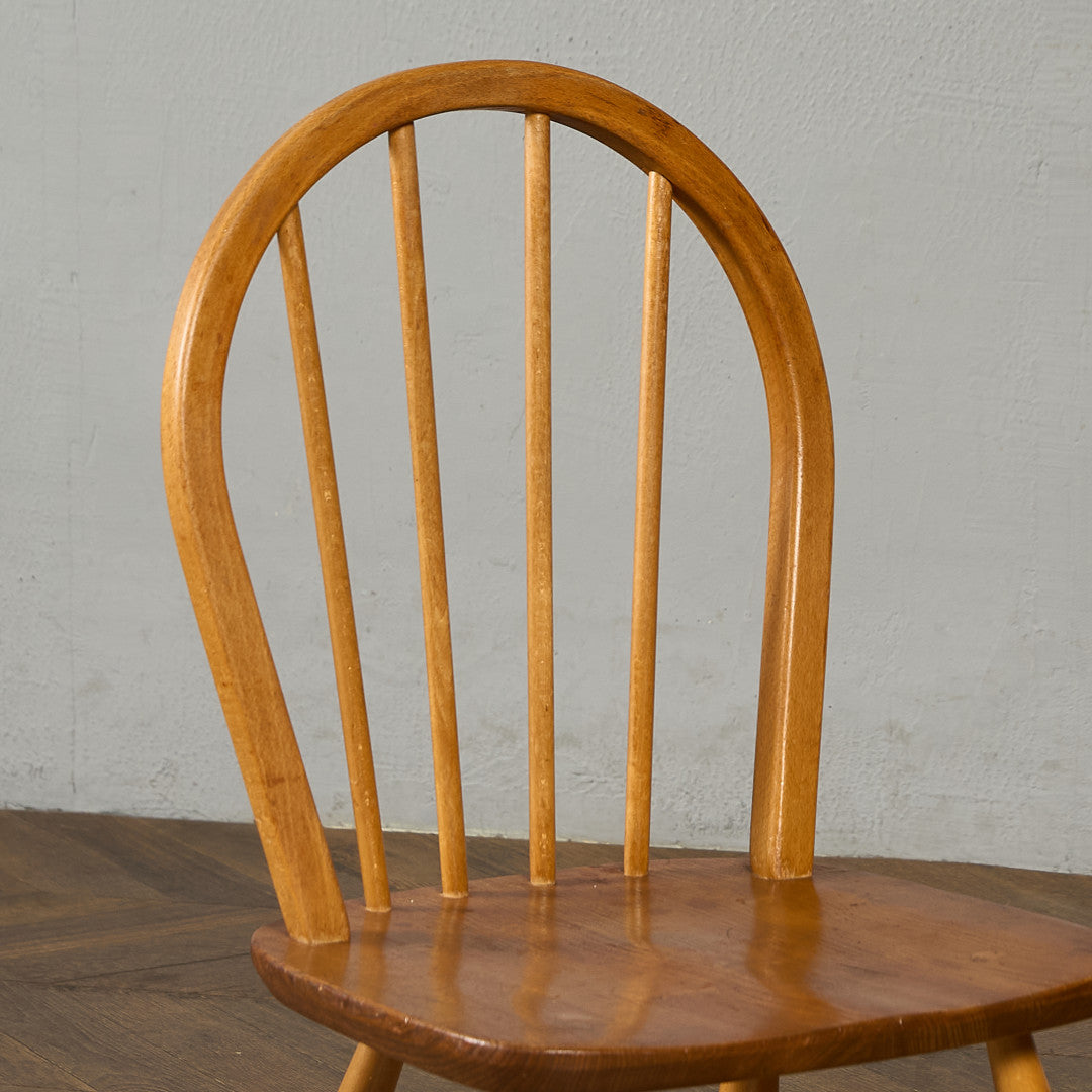 ヴィンテージ 4本 スポーク フープバックチェア ラウンドゴールドラベル