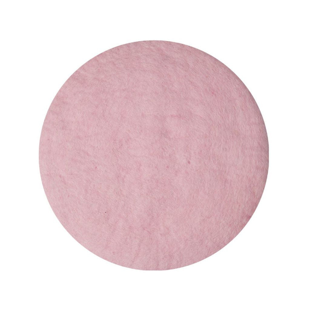 FELT ROUND CUSHION / Mink × Pink