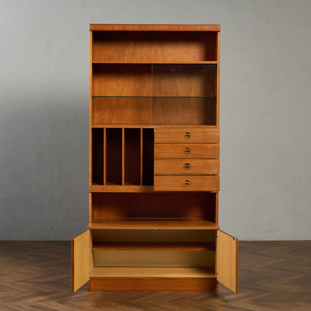 英国 ヴィンテージ ウォールユニット 本棚