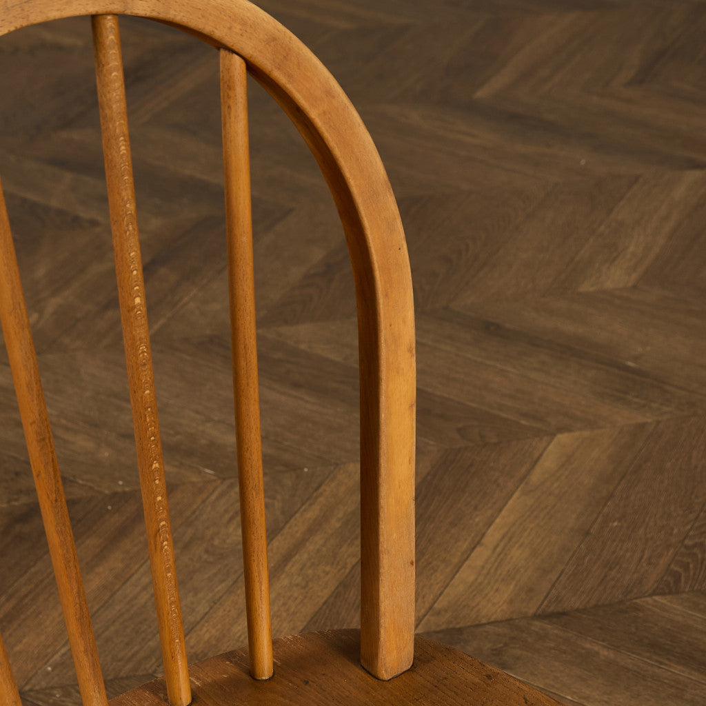 ヴィンテージ 4本 スポーク フープバックチェア ネイビーブルーラベル