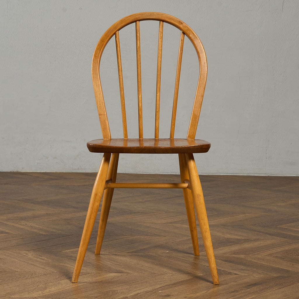 ヴィンテージ 4本 スポーク フープバックチェア ラウンドゴールドラベル