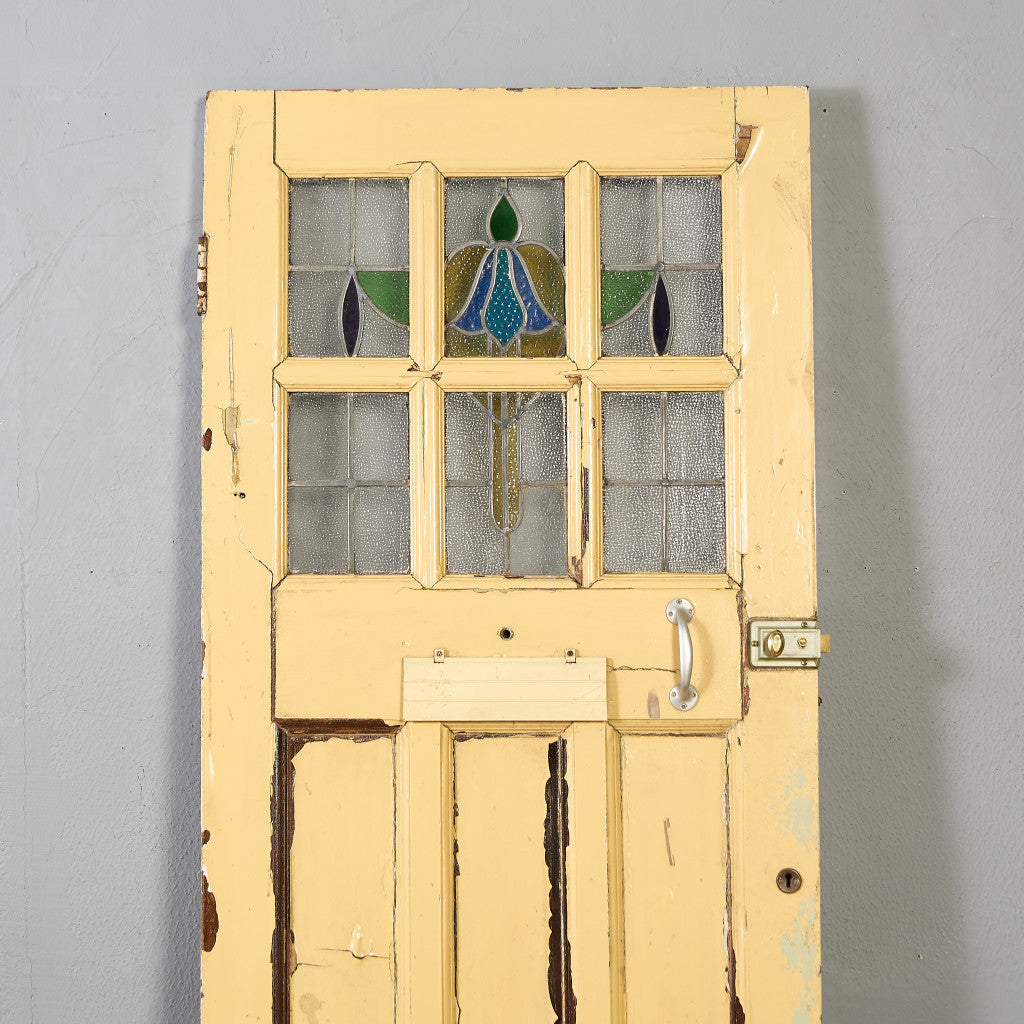 英国 アンティーク ペインテッド ステンドグラス ドア