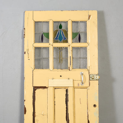 英国 アンティーク ペインテッド ステンドグラス ドア