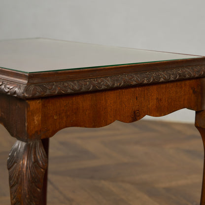 英国 クラシック ガラストップ ネストテーブル