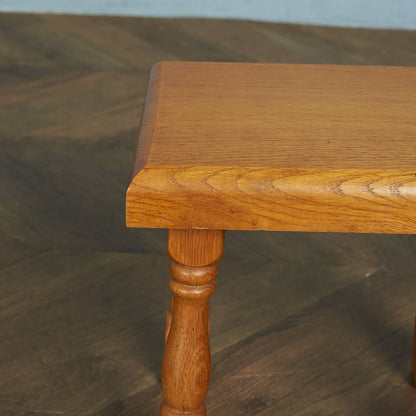 Dutch solid oak nesting table #85389