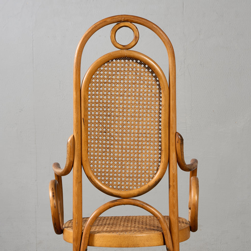 籐張り ベントウッドアームチェア (207) ダイニングチェア