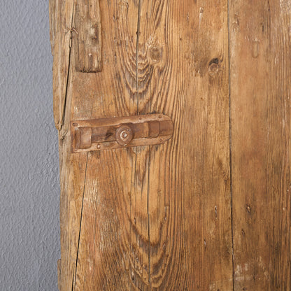 英国 アンティーク 両開き 鉄格子 ウッド ドア 2点セット