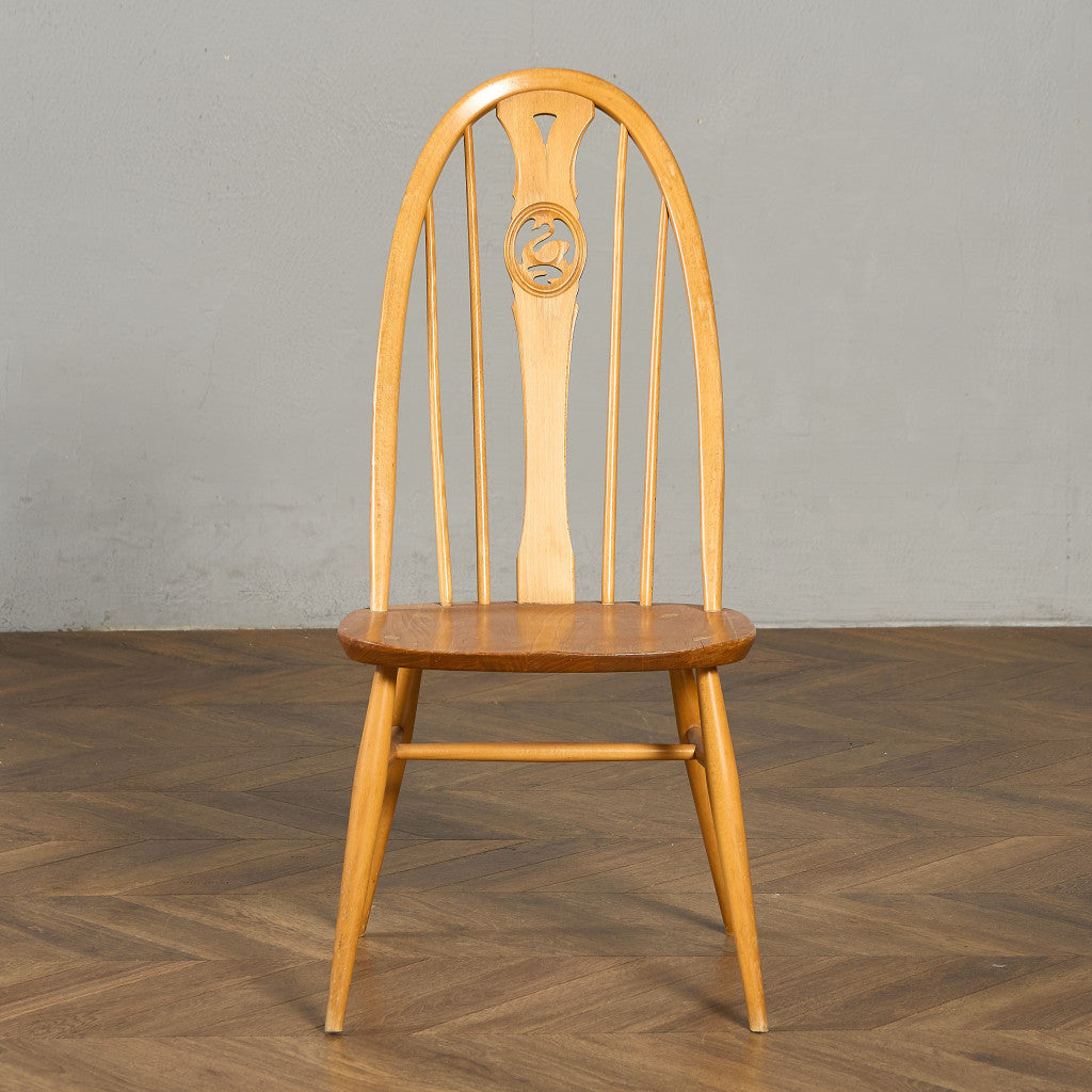 アーコール ERCOL スワンバックチェア ラウンドメタルラベル #97119