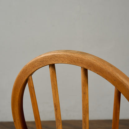 アーコール ERCOL ヴィンテージ 4本 スポーク フープバックチェア ネイビーブルーラベル #89767