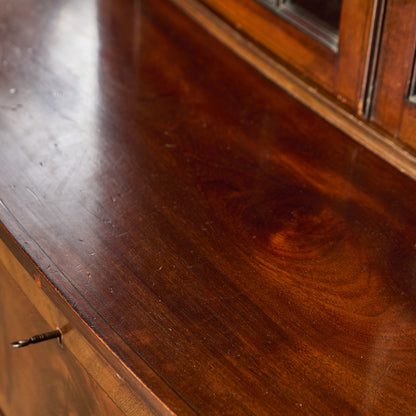 英国 アンティーク ビューロー ブックケース