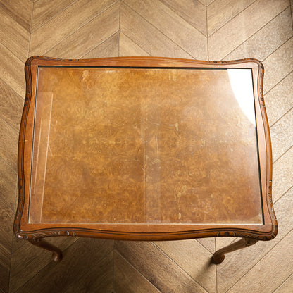 英国 クラシック ガラストップ ネストテーブル #95562