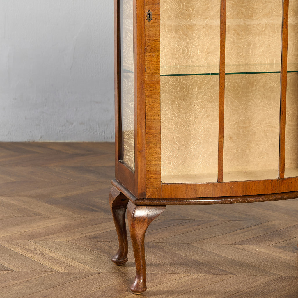 英国 クラシック ディスプレイ ガラス キャビネット