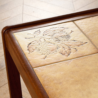 ヴィンテージ タイルトップ サイドテーブル
