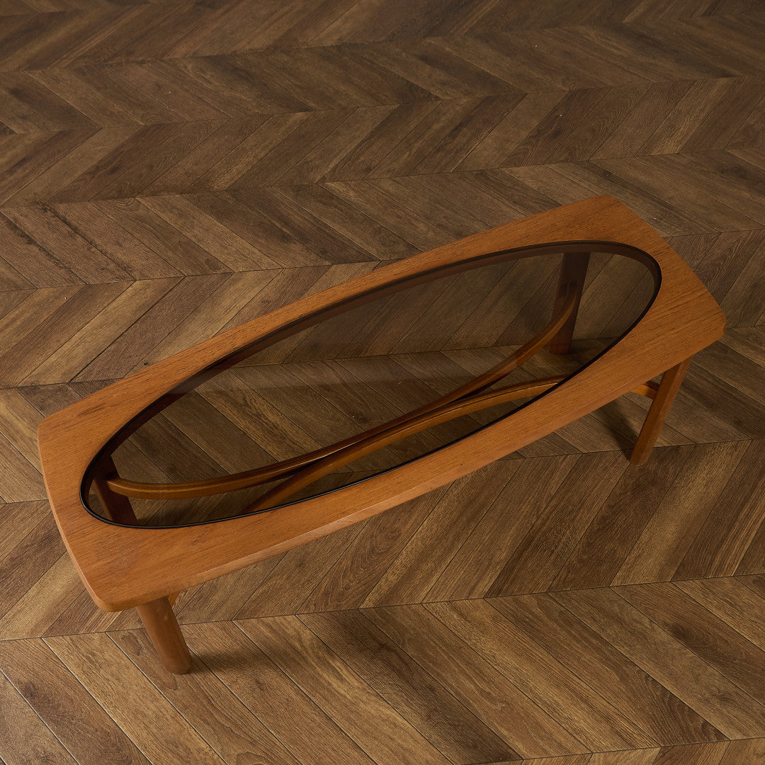 ネイサン Nathan ヴィンテージ スモーク ガラストップ コーヒーテーブル #97348