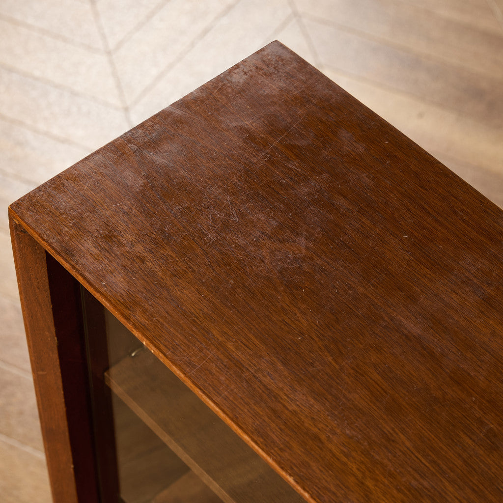 ヴィンテージ ガラス キャビネット 本棚