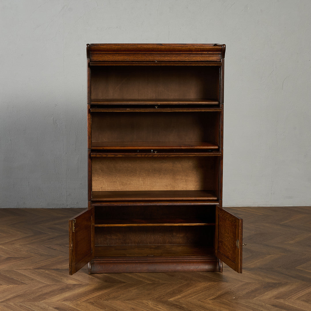 英国 アンティーク スタッキングブックケース 食器棚